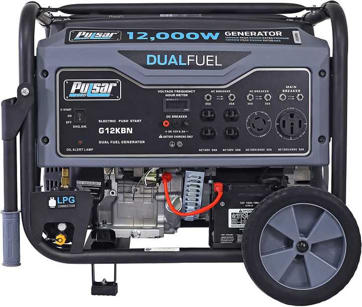 Pulsar G12KBN Heavy Duty Portable Dual Fuel Generator
